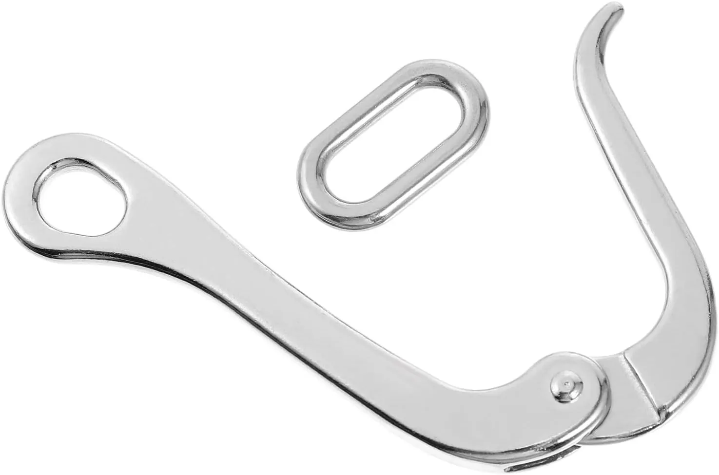 2 Pack 100mm Pelican Hooks& Quick Pelican Hook Link Pelican Hook Climbing Buckle Eye with Quick