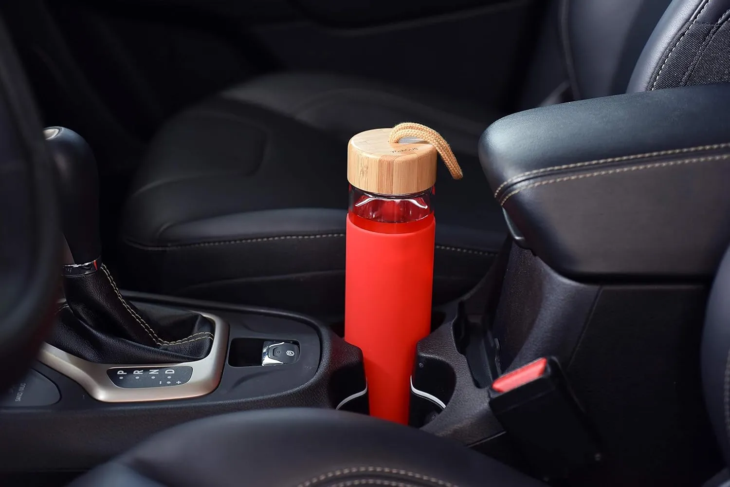 20 Oz Borosilicate Glass Water Bottle with Bamboo Lid and Silicone Sleeve  Reusable BPA Free Drinking Bottle with Lids - Cute Bottle for Women - Glass Shaker Bottle (Cherry Tomato)