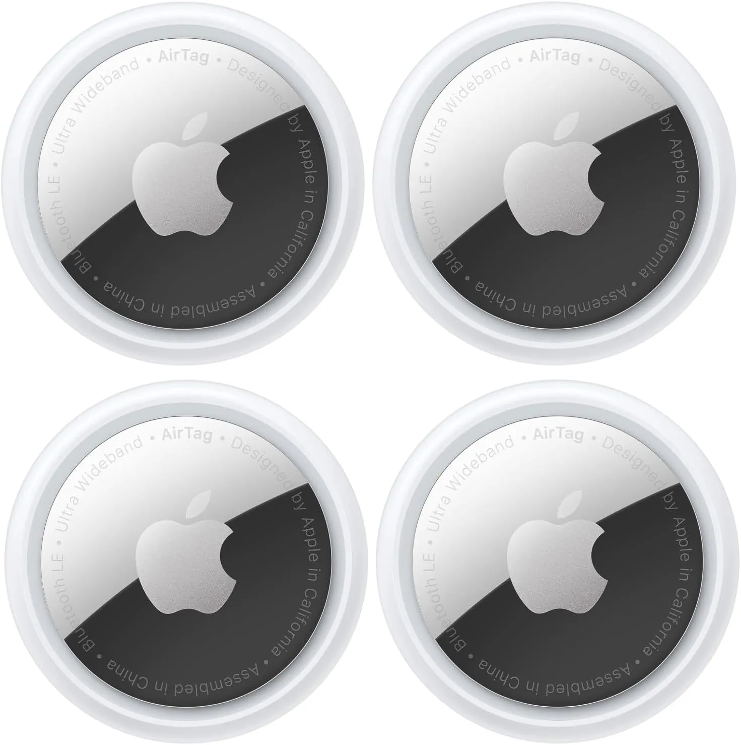 Apple AirTag Tracking Device, 4-Pack (Renewed)