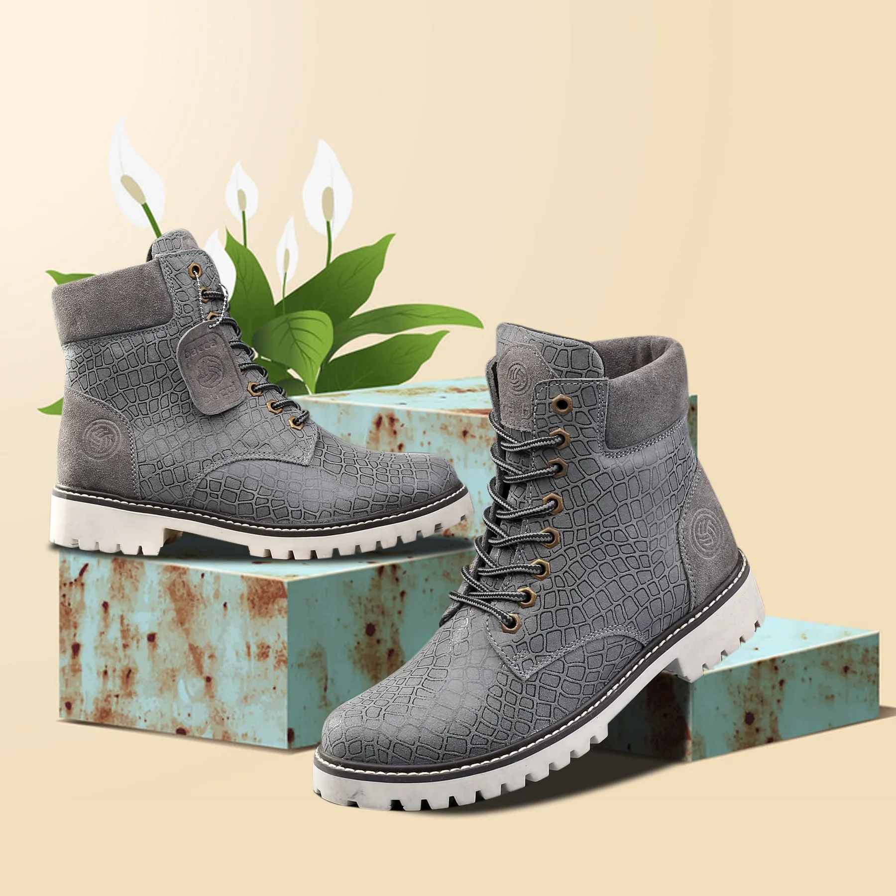Bacca Bucci WOMEN Genuine-Leather High-Ankle Chukka Boots | Model Name: VIENNA
