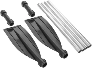 BESPORTBLE Oar Water Boat Oar Kayak Raft Rowing Boat Aluminum Alloy Double End Detachable Dual Purpose Kayak Paddle 210CM (Black)