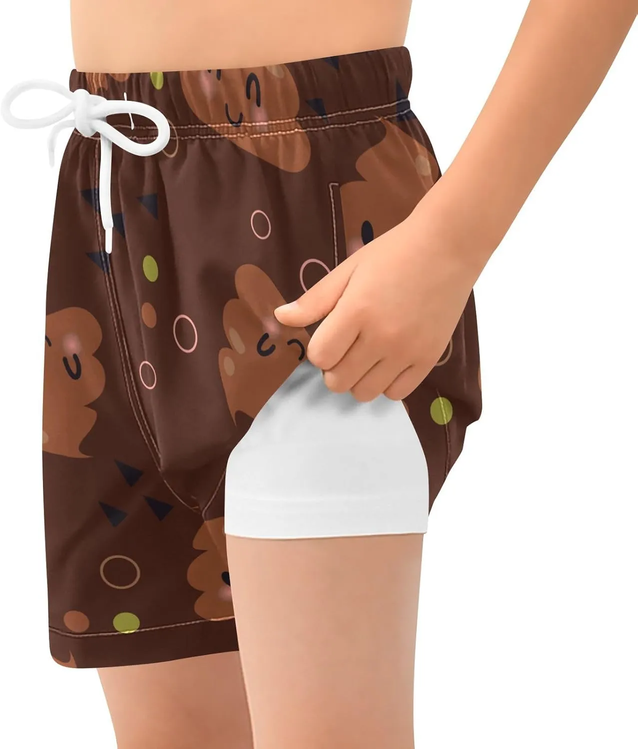 Boys' Board Shorts with Compression Liner Quick Dry Boys Swim Trunks Casual Shorts 4-13Y
