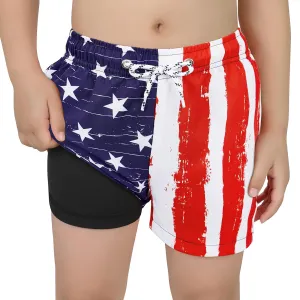 Century Star Boys Swim Trunks with Boxer Brief Liner Boys Swimwear Quick Dry Bathing Suit Toddler Swim Trunks