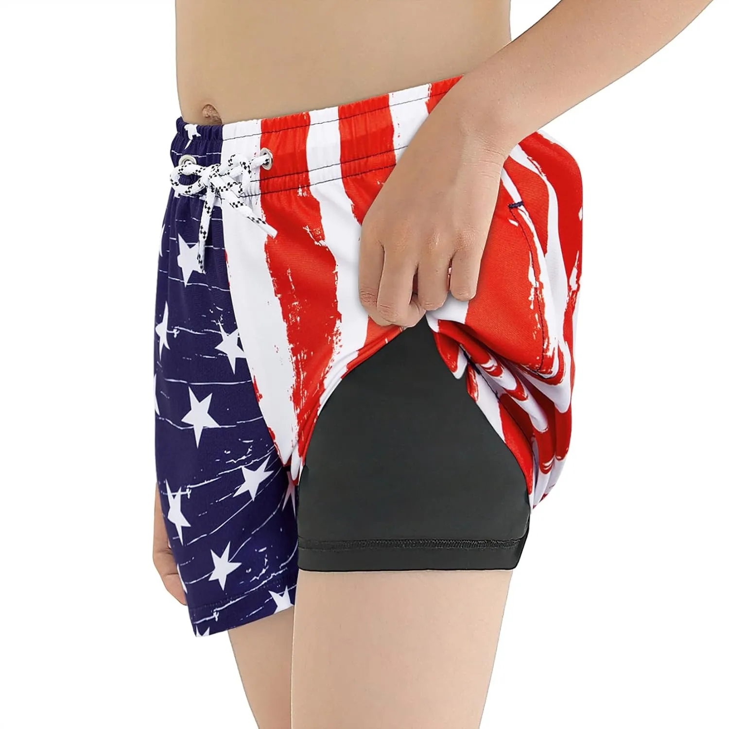 Century Star Boys Swim Trunks with Boxer Brief Liner Boys Swimwear Quick Dry Bathing Suit Toddler Swim Trunks