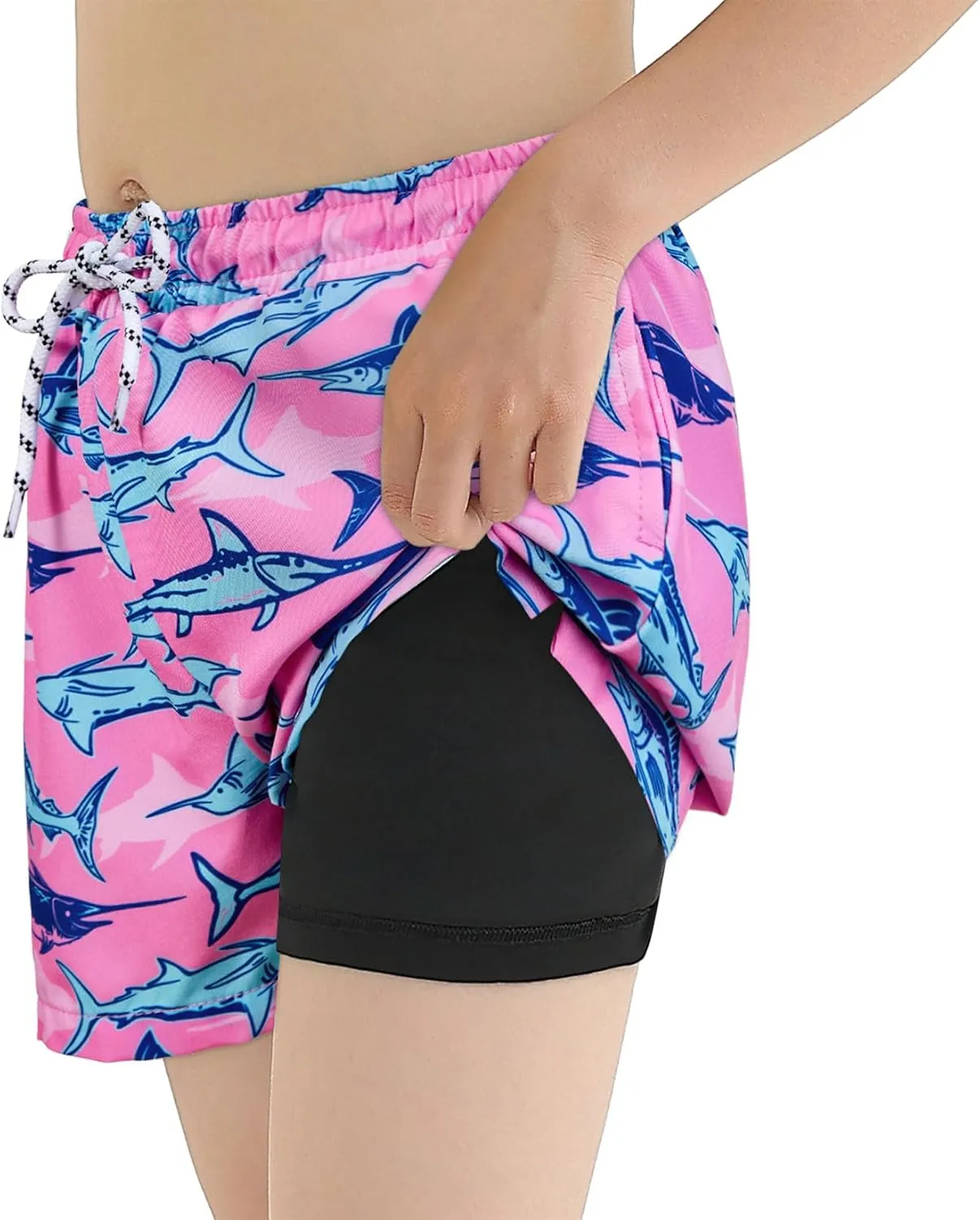 Century Star Boys Swim Trunks with Boxer Brief Liner Boys Swimwear Quick Dry Bathing Suit Toddler Swim Trunks