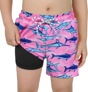 Century Star Boys Swim Trunks with Boxer Brief Liner Boys Swimwear Quick Dry Bathing Suit Toddler Swim Trunks