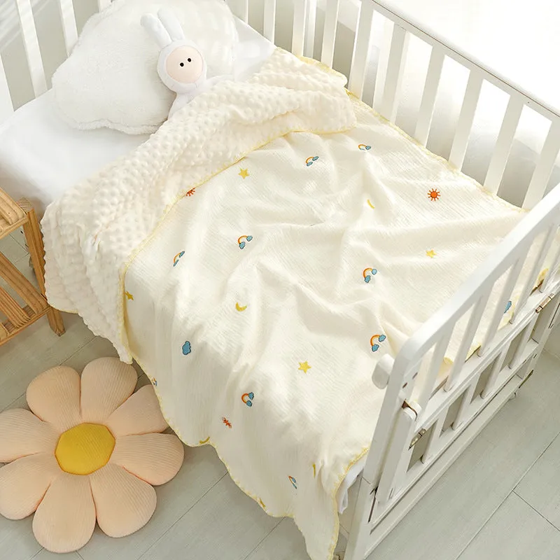 Earthy Cotton Bubble Fleece Baby Blanket