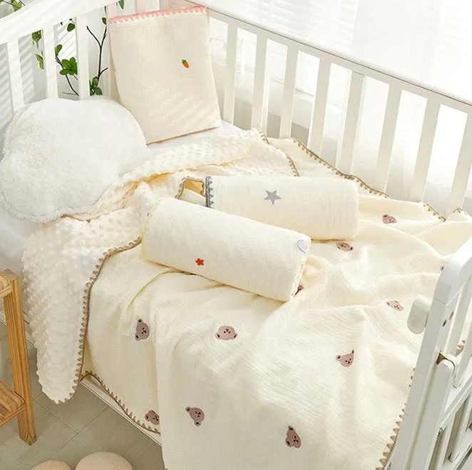 Earthy Cotton Bubble Fleece Baby Blanket