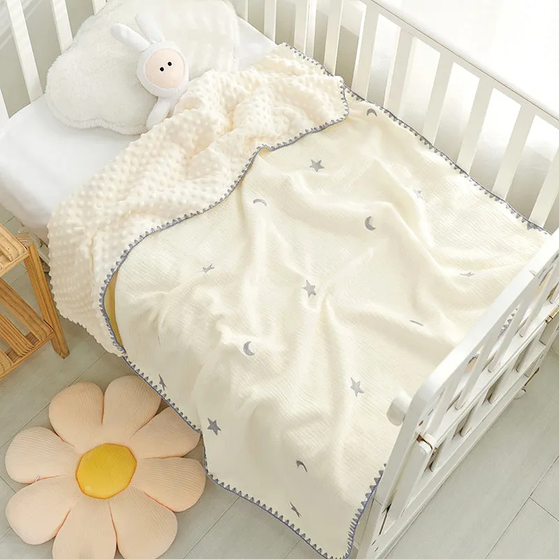 Earthy Cotton Bubble Fleece Baby Blanket