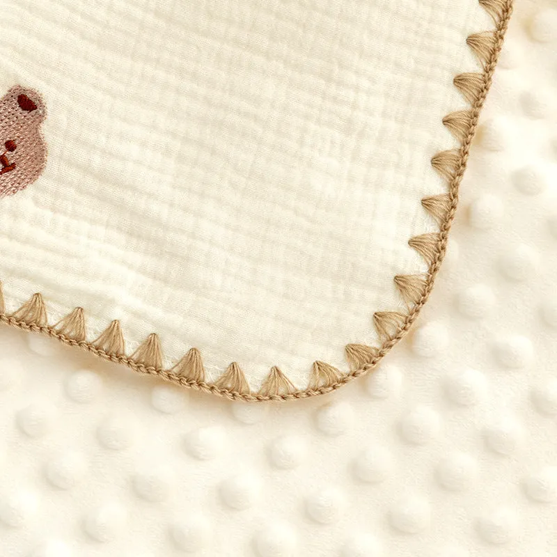Earthy Cotton Bubble Fleece Baby Blanket