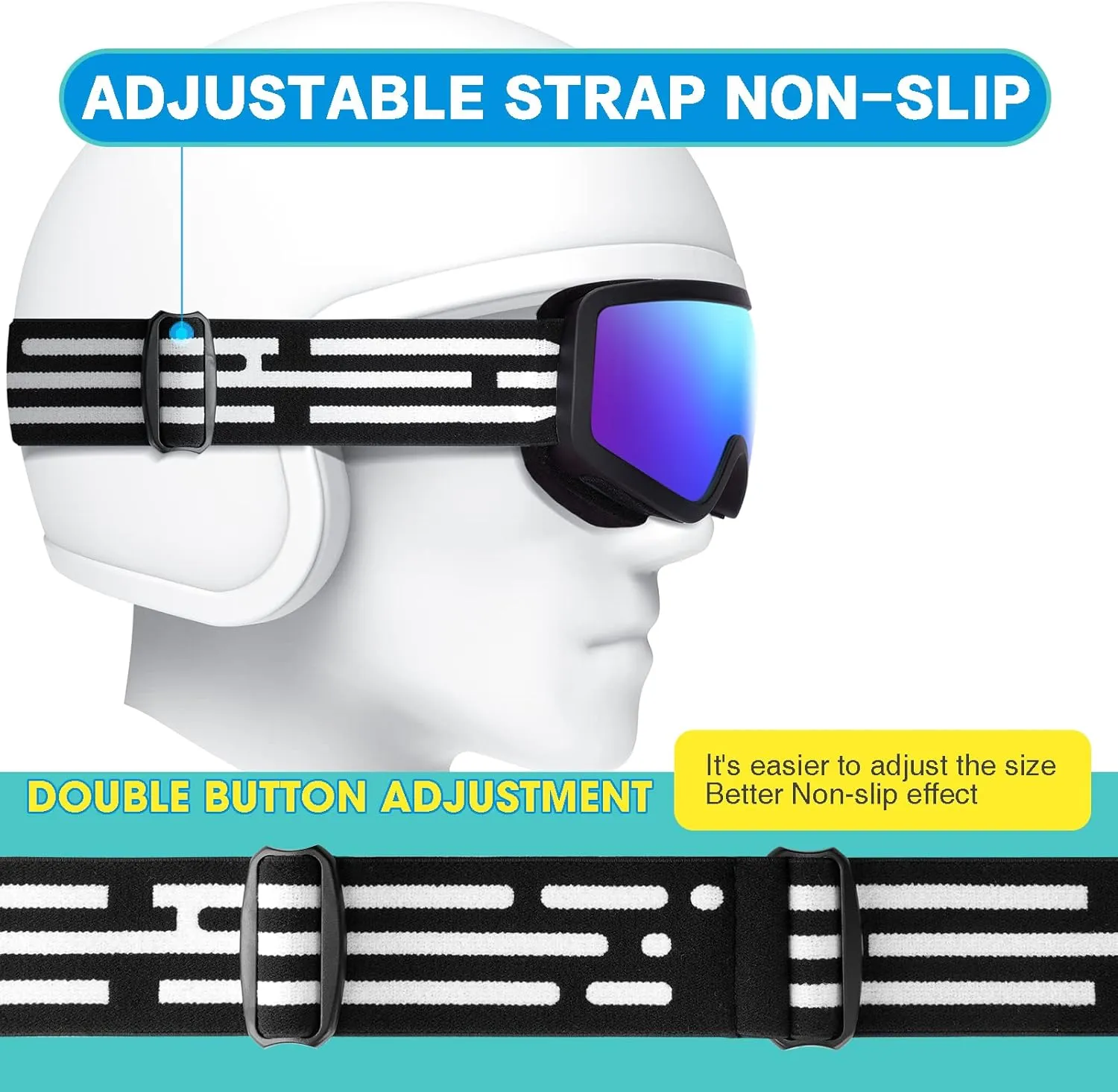 EasYoung Kids Ski Goggles Snowboard Goggles for Children, Youth, Boys & Girls 3-15