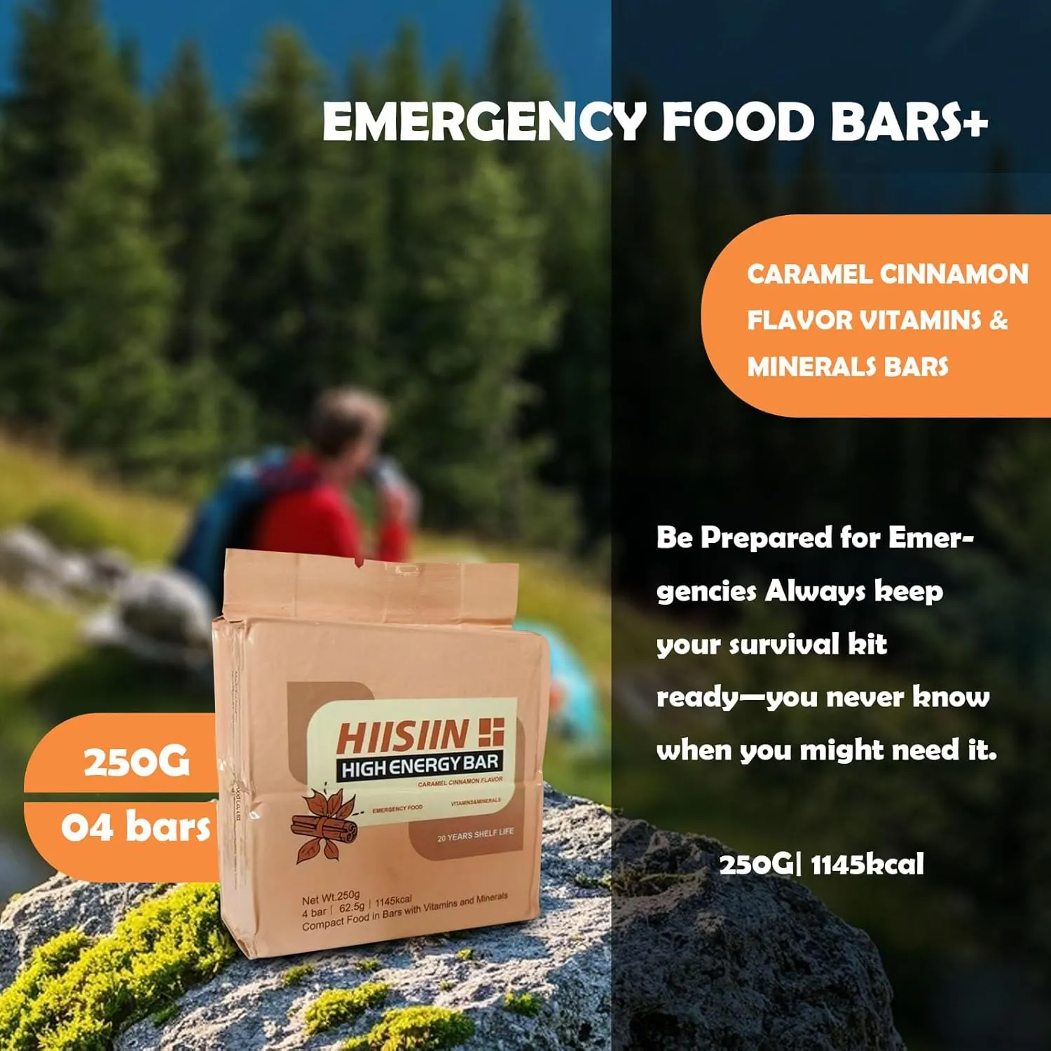 Emergency Food Ration Bars,Original Flavor Survival Food, 20 Years Long Self Life Survival Tabs Supply, Meals Military 2025 Rations Bars for Outdoor Camping Emergency Snowstorm Earthquake Disaster Preparedness Kit