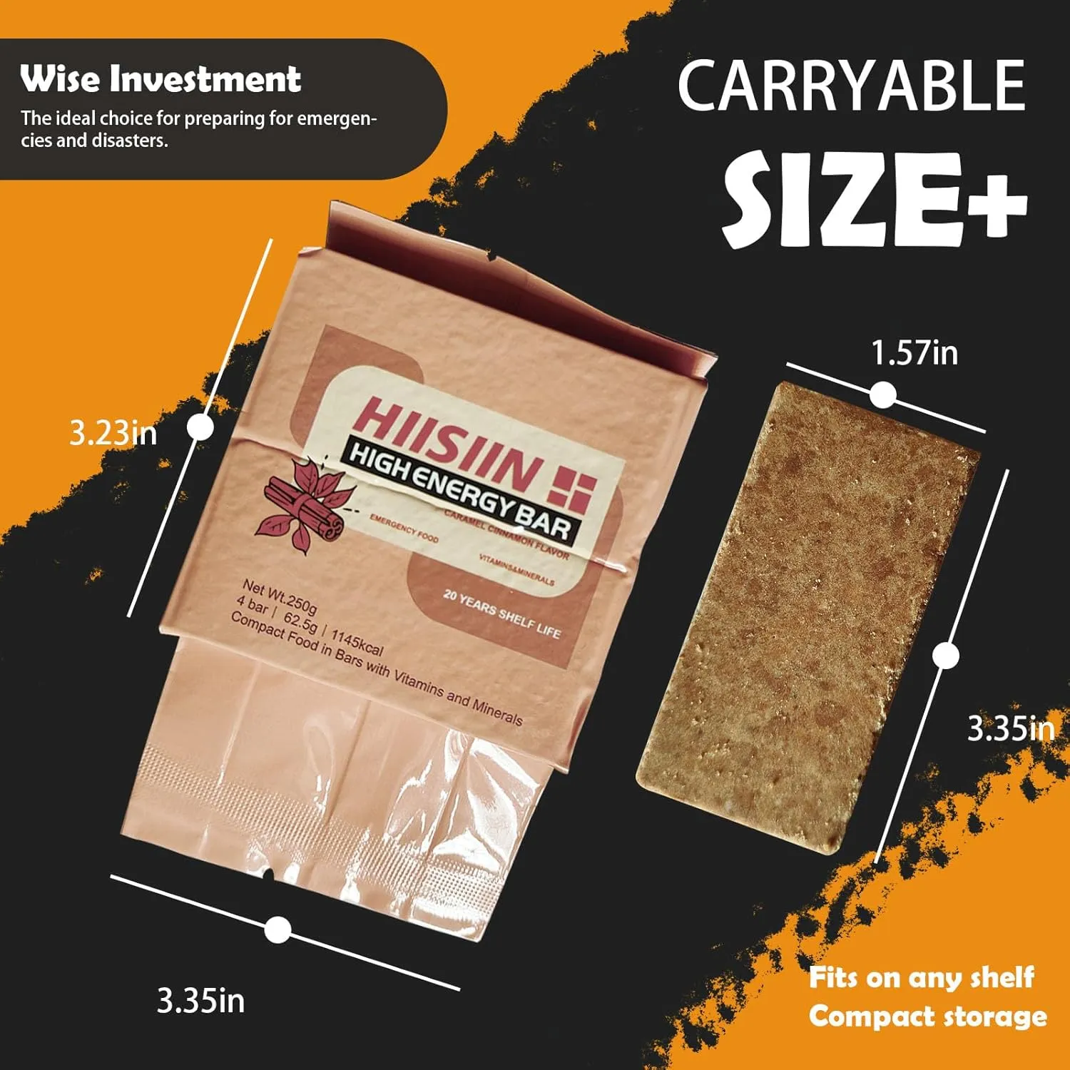 Emergency Food Ration Bars,Original Flavor Survival Food, 20 Years Long Self Life Survival Tabs Supply, Meals Military 2025 Rations Bars for Outdoor Camping Emergency Snowstorm Earthquake Disaster Preparedness Kit