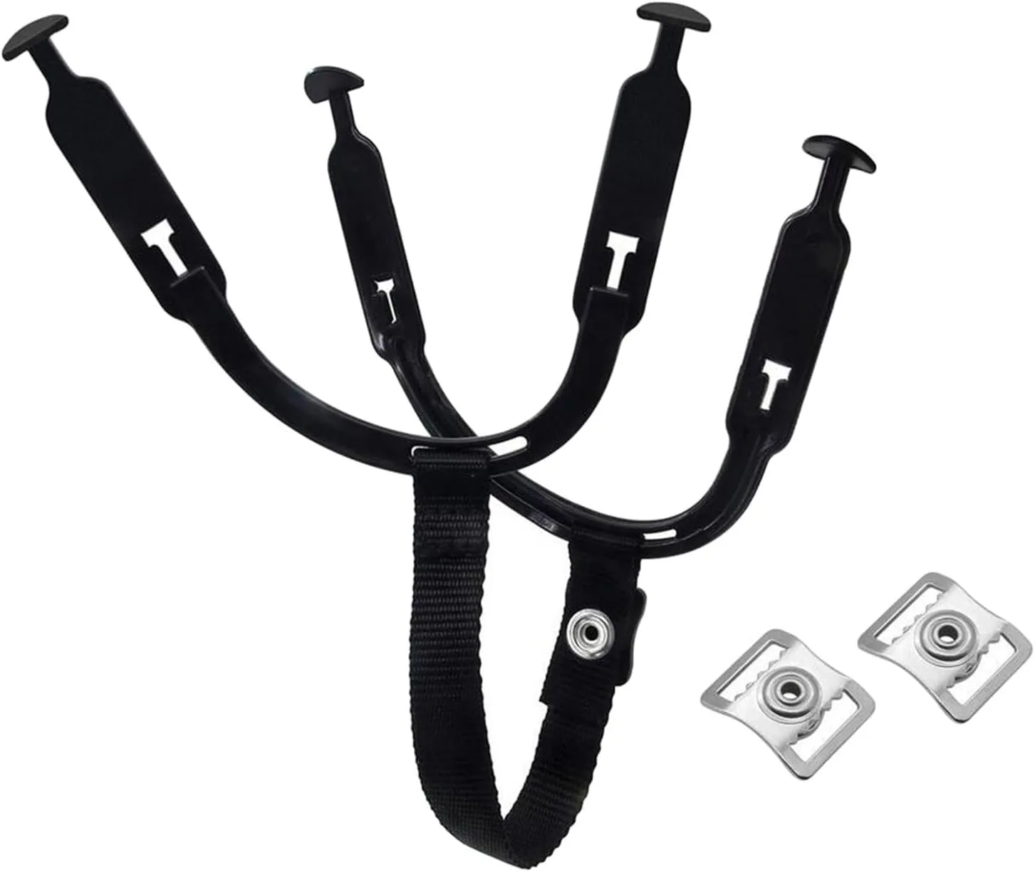 Hockey Helmet Chin Strap Hockey Ear Belt Loops Earslings Accessories Equipment, Package 14.09cmx12.8cmx1.8cm, Black