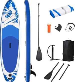 Inflatable Stand Up Paddle Board 10' x 30'' x 6'' Premium SUP Accessories & Backpack, Wide Stance, Surf Control, Non-Slip Deck, Leash, Paddle and Hand Pump, Standing Boat for Youth & Adult