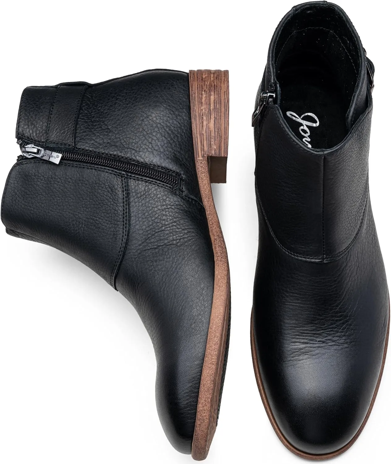 Jousen Mens Chukka Boots Side Zipper Causal Pull On Dress Boots For Men