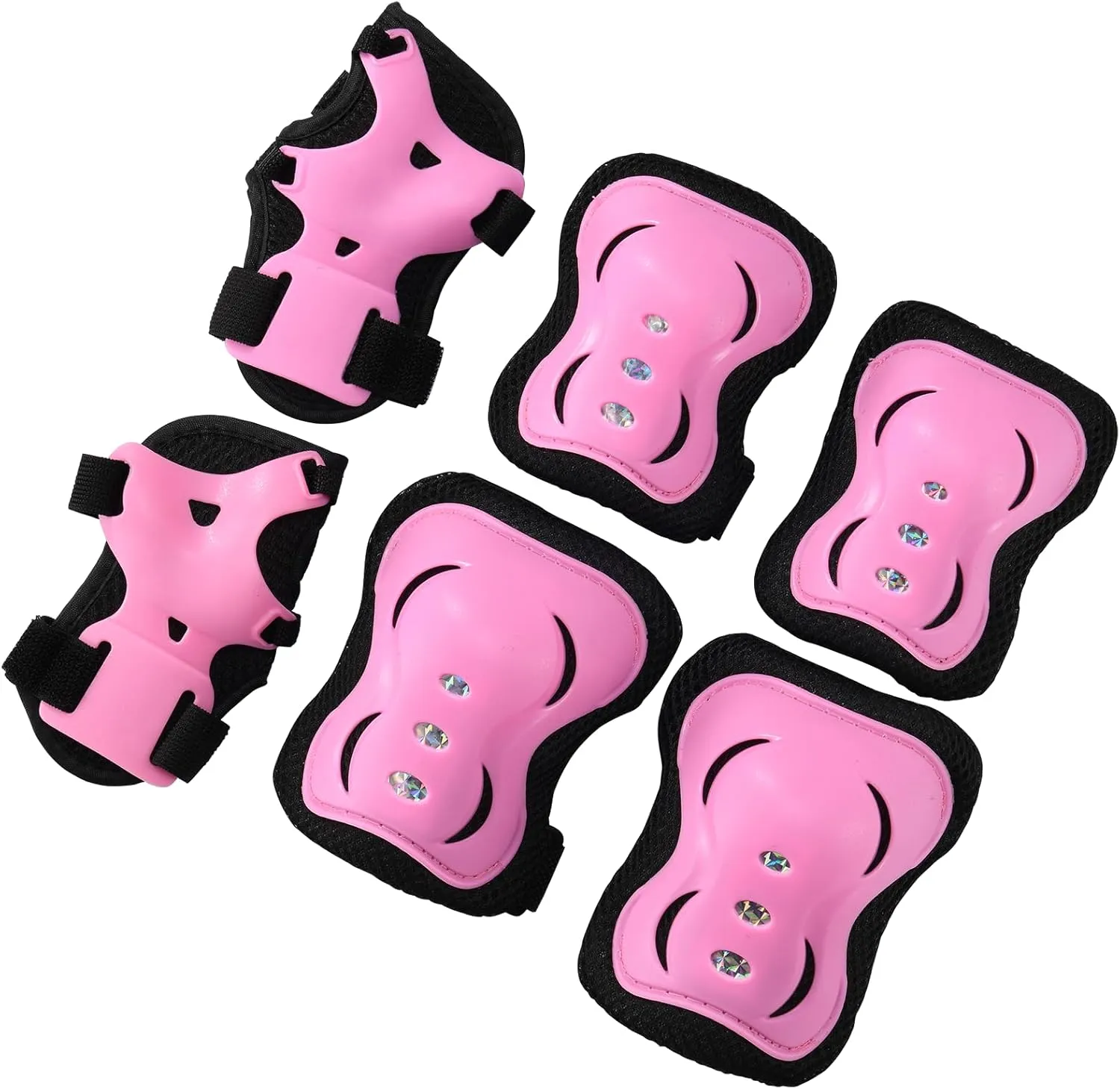 Kids Skateboard Helmet and Knee Pads Elbow Pads Wrist Guards Bike Helmet Boys Girls Protective Gear Set Adjustable for 5-12 Years Bicycle Roller Skates Scooter Sports Protection