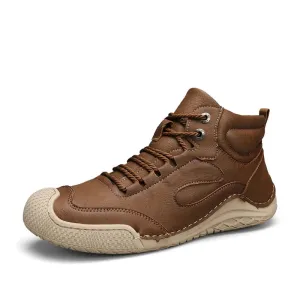 Men's Microfiber Non-Slip Leather Ankle Hiking Boots