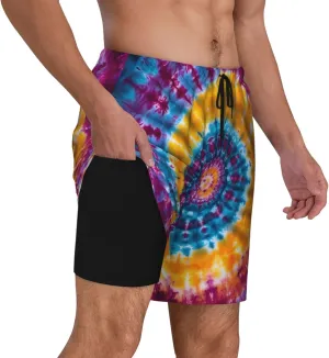 Mens Swim Trunks with Compression Liner Board Shorts Quick Dry Beach Shorts