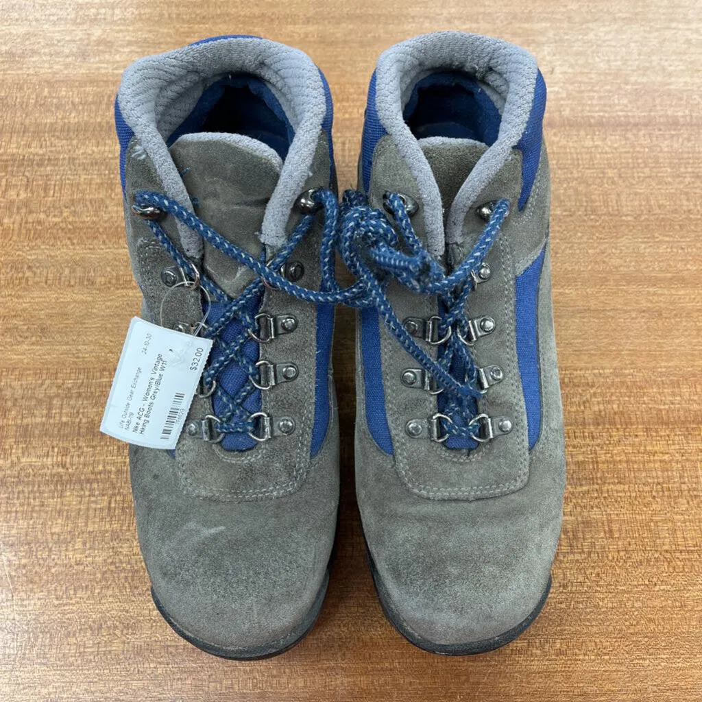 Nike ACG - Women's Vintage Hiking Boots: Grey/Blue-women-W11