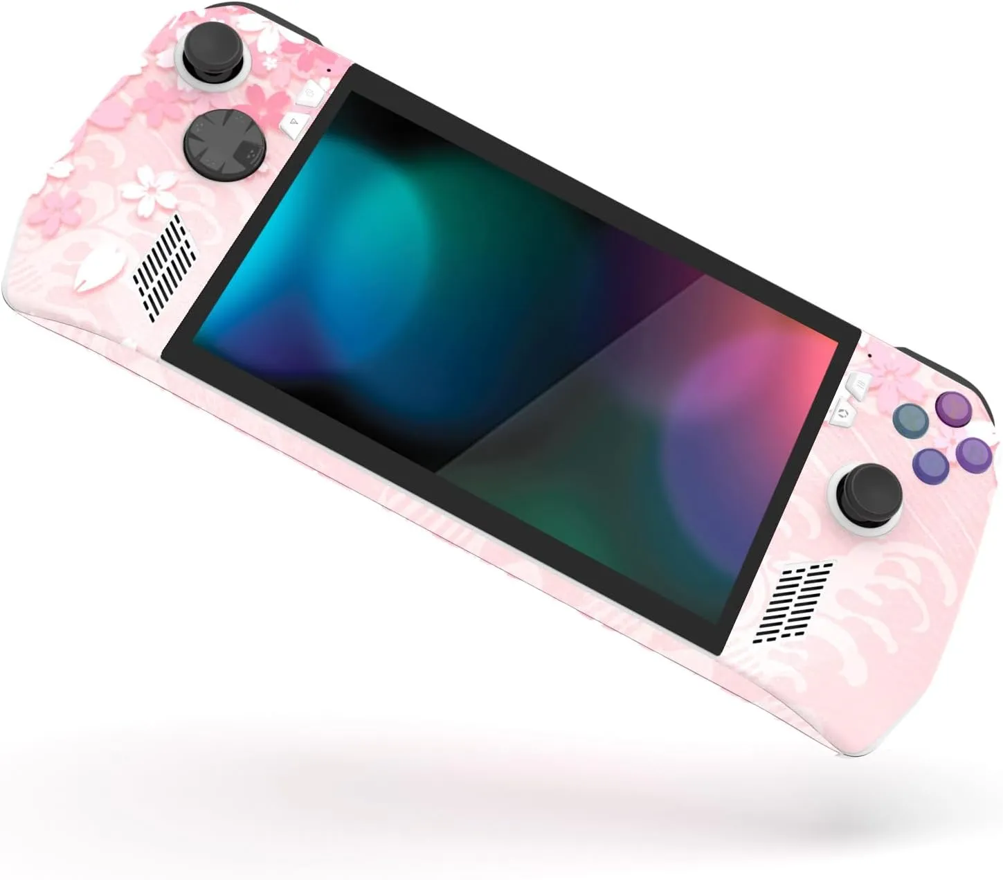 PlayVital 2 Set Protective Skin Decal for ROG Ally, Custom Stickers Vinyl Wraps for ROG Ally Handheld Gaming Console - Cherry Blossoms Petals