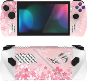 PlayVital 2 Set Protective Skin Decal for ROG Ally, Custom Stickers Vinyl Wraps for ROG Ally Handheld Gaming Console - Cherry Blossoms Petals