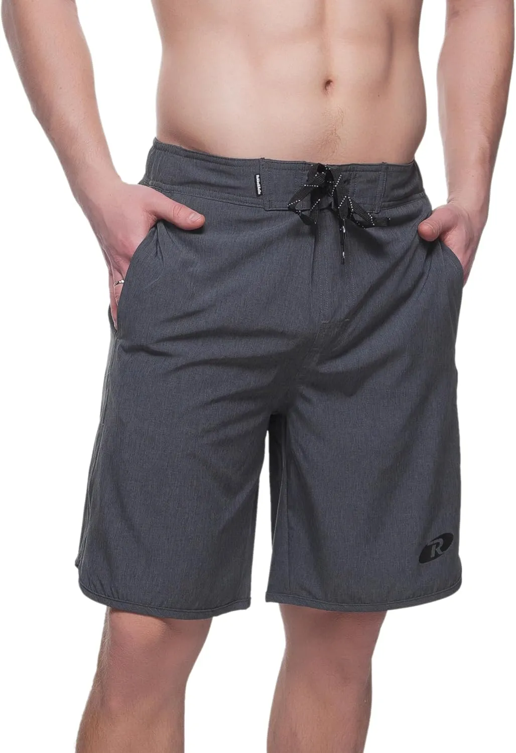 Rokka&Rolla Men's Swim Trunks Quick Dry Stretch Beach Shorts Swimwear Bathing Suit with Mesh Lining