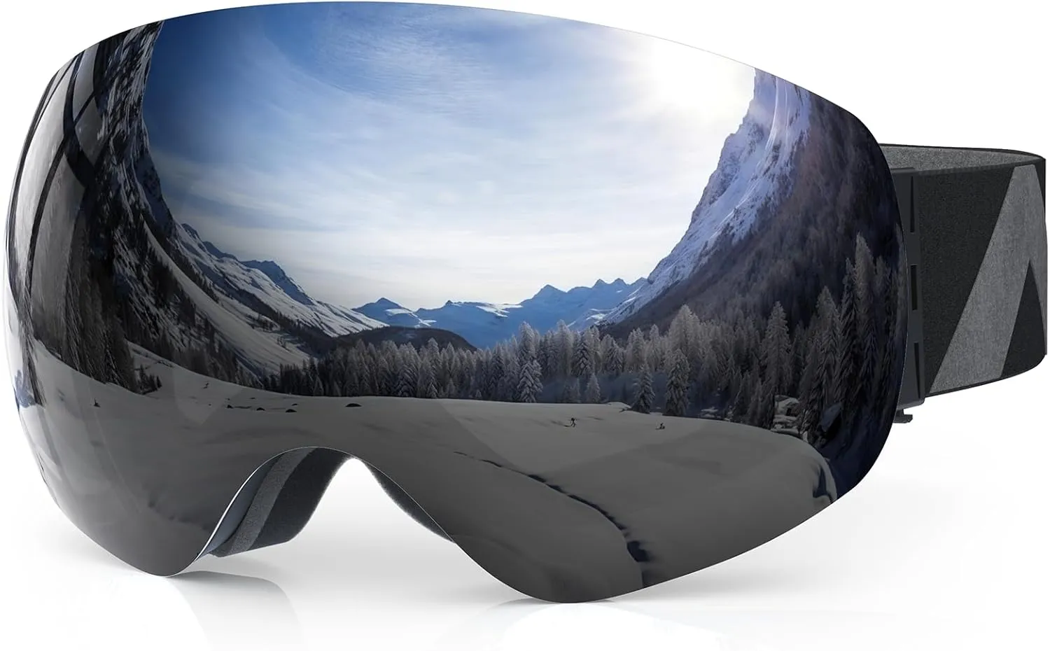 Ski Goggles, 100% UV Protection Anti-Fog Over Glasses Snow Sports Frameless Snowboard Goggles