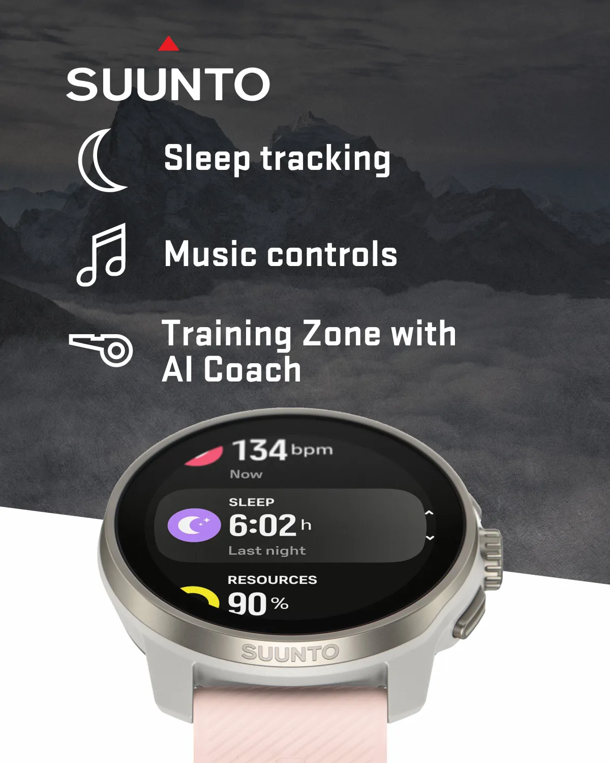 Suunto Race S GPS Sports Smartwatch, AMOLED Touchscreen w/ 13D Standby, Dualband GNSS, Global Offline Map, Advanced Training, Wearable4U