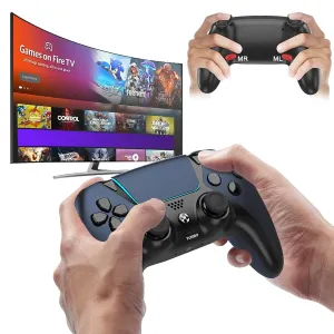 Upgrade Ymir Luna Controller for Fire TV Compatible with Amazon Luna and GeForce Now,Luna Wireless Controller with Back Paddles,1200mAh,Turbo,Dual Motors,No Drift ALPS Joystick,Midnight Blue