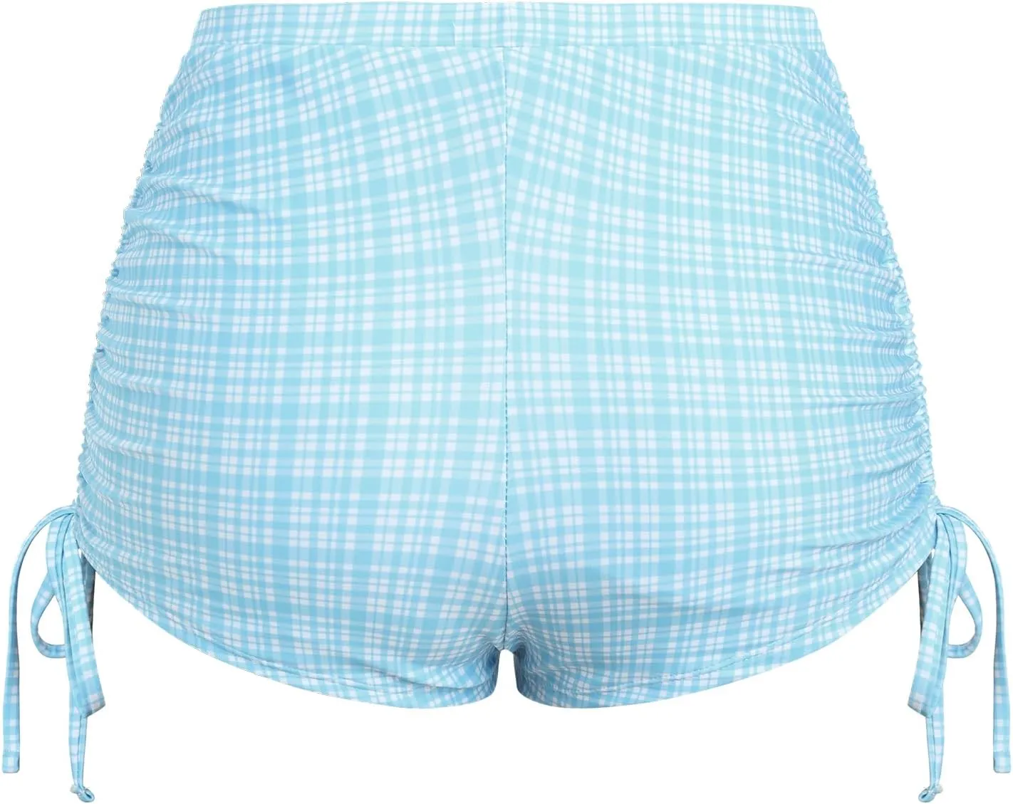 ZAFUL Women's Swim Shorts High Waisted Bow Gingham Floral Print Boyshorts Bathing Suit Swimsuit Bottoms Board Shorts