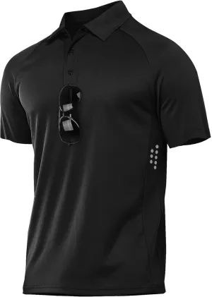 ZITY Mens Athletic Polo Shirts Performance Short Sleeve T-Shirts Golf Sports Hiking Polos