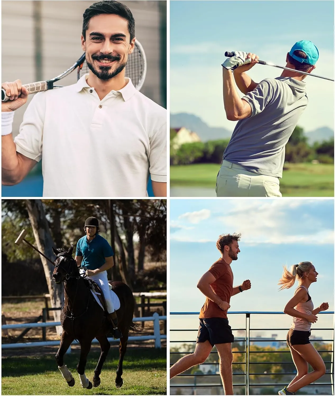 ZITY Mens Athletic Polo Shirts Performance Short Sleeve T-Shirts Golf Sports Hiking Polos