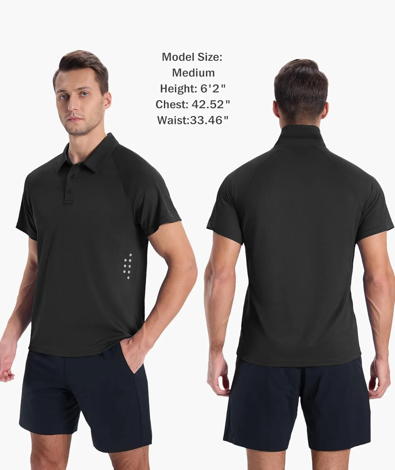 ZITY Mens Athletic Polo Shirts Performance Short Sleeve T-Shirts Golf Sports Hiking Polos